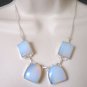 Blue Opal Sterling Silver Necklace,  Length  18"