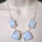 Blue Opal Sterling Silver Necklace,  Length  18"