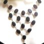 GIFT MOM SISTER GIRLFRIEND GARNET SILVER PLATED NECKLACE, Length 18"