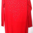 Brand New  VICTOR  Red  Woman's  Sweate r Dress,  Size L,  NWT