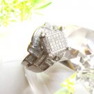 DIAMOND RING SIZE 7  Rhodium Over Sterling Silver , Full 1/2 CTW,  144 Diamonds