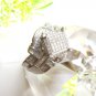 DIAMOND RING SIZE 7 Rhodium Over Sterling Silver , Full 1/2 CTW, 144 Diamonds