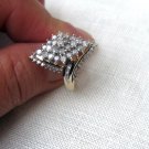 10K Yellow Gold and 1.50ct  TDW  Diamond Cluster Cocktail  Ring  -   Size 7