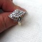 10K Yellow Gold and 1.50ct  TDW  Diamond Cluster Cocktail  Ring  -   Size 7