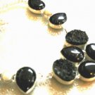 Sitara,  Druzy &  Pearl  -  .925 SILVER  FILLED NECKLACE,  18"