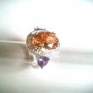 Morganite Sterling Silver Ring, Size 7