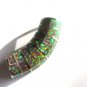 HUGE  -  Opal  Inlay Silver Plated Pendant ,     Size: 50 x 17 mm  (2" x  3/8" )