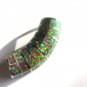 HUGE  -  Opal  Inlay Silver Plated Pendant ,     Size: 50 x 17 mm  (2" x  3/8" )