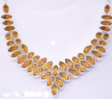 Golden Citrin Quartz Necklace 20~22 " a AMPLE GIFT ITEM
