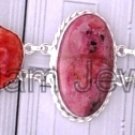 Rhodonite, Solar Quartz, Pink Quartz, Jasper Bracelet