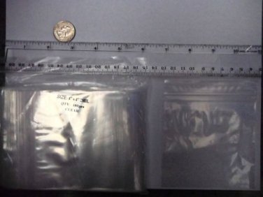 100 (4x4) Small Plastic ZIPLOCK Bags Resealable Recloseable Ziplock -2 MIL THICK