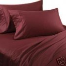 1000 TC Solid Burgundy Cal King Size Sheet Set -100% Egyptian Cotton