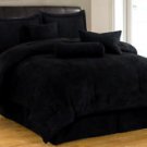 1000 TC Solid Black Full Size Sheet Set -100% Egyptian Cotton