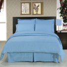 1000 TC Solid Blue Full Size Sheet Set -100% Egyptian Cotton