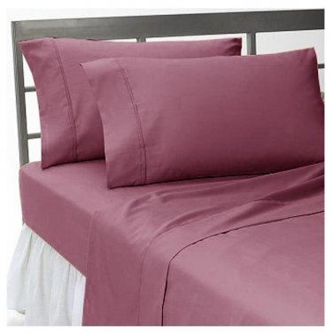 1000 TC Solid Lavender Cal-King Size Sheet Set-100% Egyptian Cotton