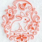 flour sack set of 2  peach bunny