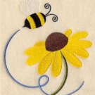 flour sack set of 2 bee and flower