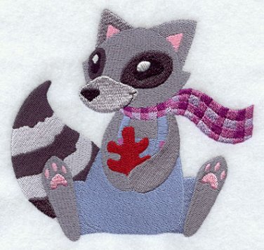 flour sack set of 2 racoons