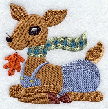 flour sack set of 2 deer