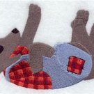 flour sack set of 2 fox