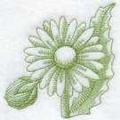flour sack set of 2 green daisy