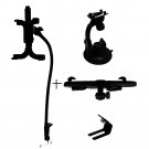 ETSol 4 Set Black Tablet Mount Holder