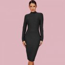 Turtleneck Bandage Dress Long Sleeve Bodycon