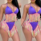 2019 New Women Summer Sexy Bandage Tassles Bikini Set Push-up (IROCKBAGS.COM)