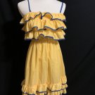Vintage Ethnic Pigaro San Juan Dress Yellow Ruffles Girls dress Size 10