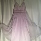 Vintage Babydoll lavender chiffon nightgown nylon flowing Gotham Gold Stripe