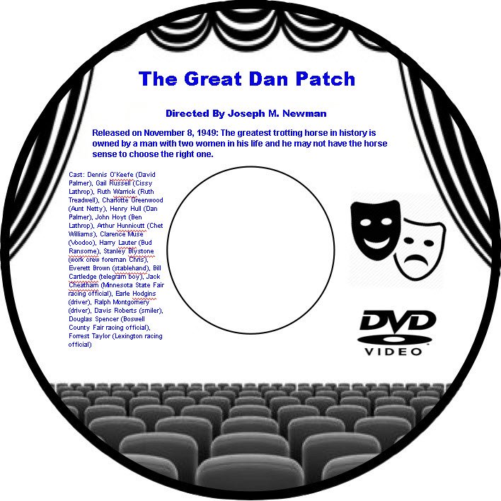 The Great Dan Patch 1949 DVD Film Adventure Dennis O'Keefe Gail Russell Ruth Warrick Charlotte Gre