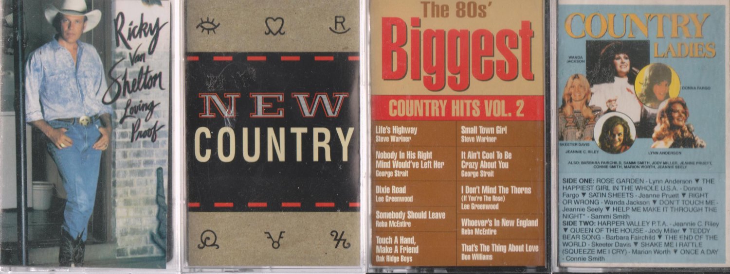 country music cassette tape lot(4)