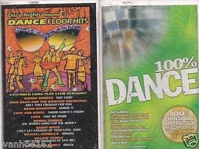 Disco Nights, Vol. 8: Dance Floor Hits & DANCE 100% Cassette LOT (2)