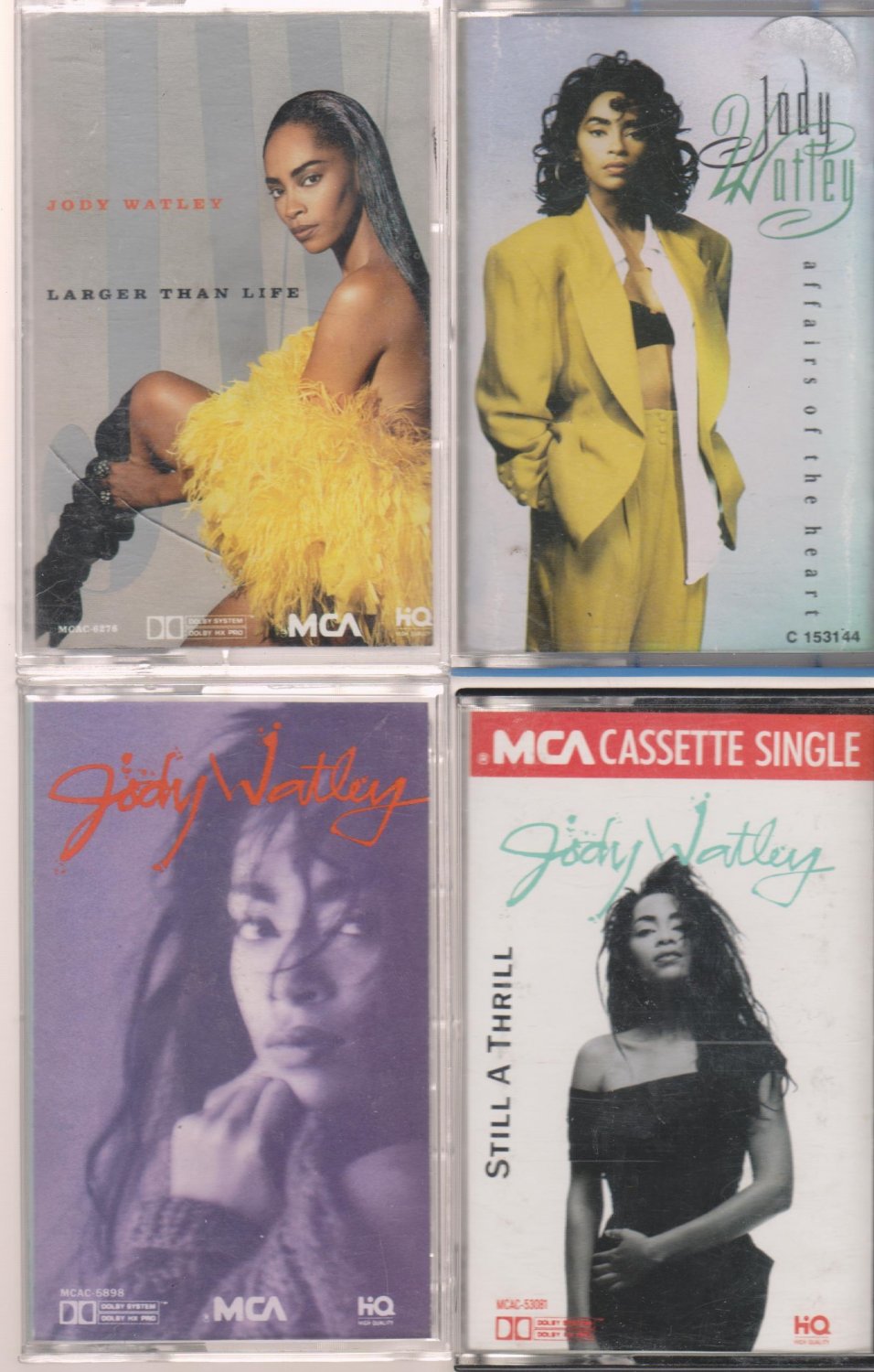 JODY WATLEY LARGER THAN LIFE & AFFAIRS OF THE HEART CASSETTE LOT (4)
