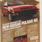 Vintage Magazine Print Ad Nissan Pulsar NX