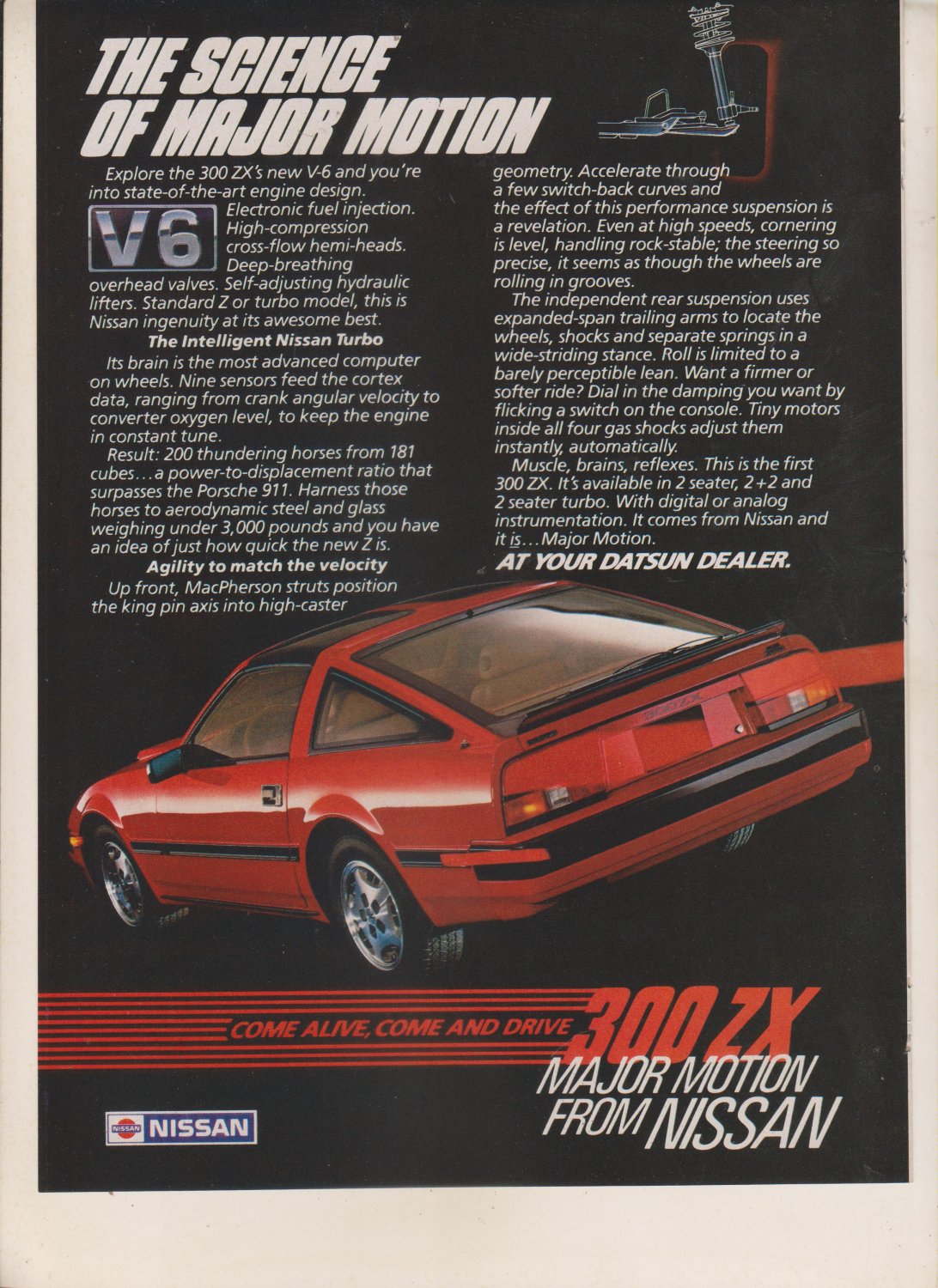 Nissan 300ZX - technology - Classic Vintage Car Advertisement Ad