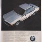 1984 BMW 633CSi white car photo vintage print ad