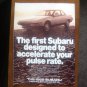 1985 Subaru XT Magazine Advertisement