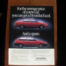 1987 Hyundai Excel - Spare - Classic Vintage Advertisement Ad