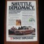 1978 Dodge Diplomat Wagon Shuttle Diplomacy Vintage Ad