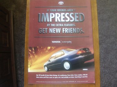 1999 Toyota Corolla - Friends- Classic Vintage Advertisement