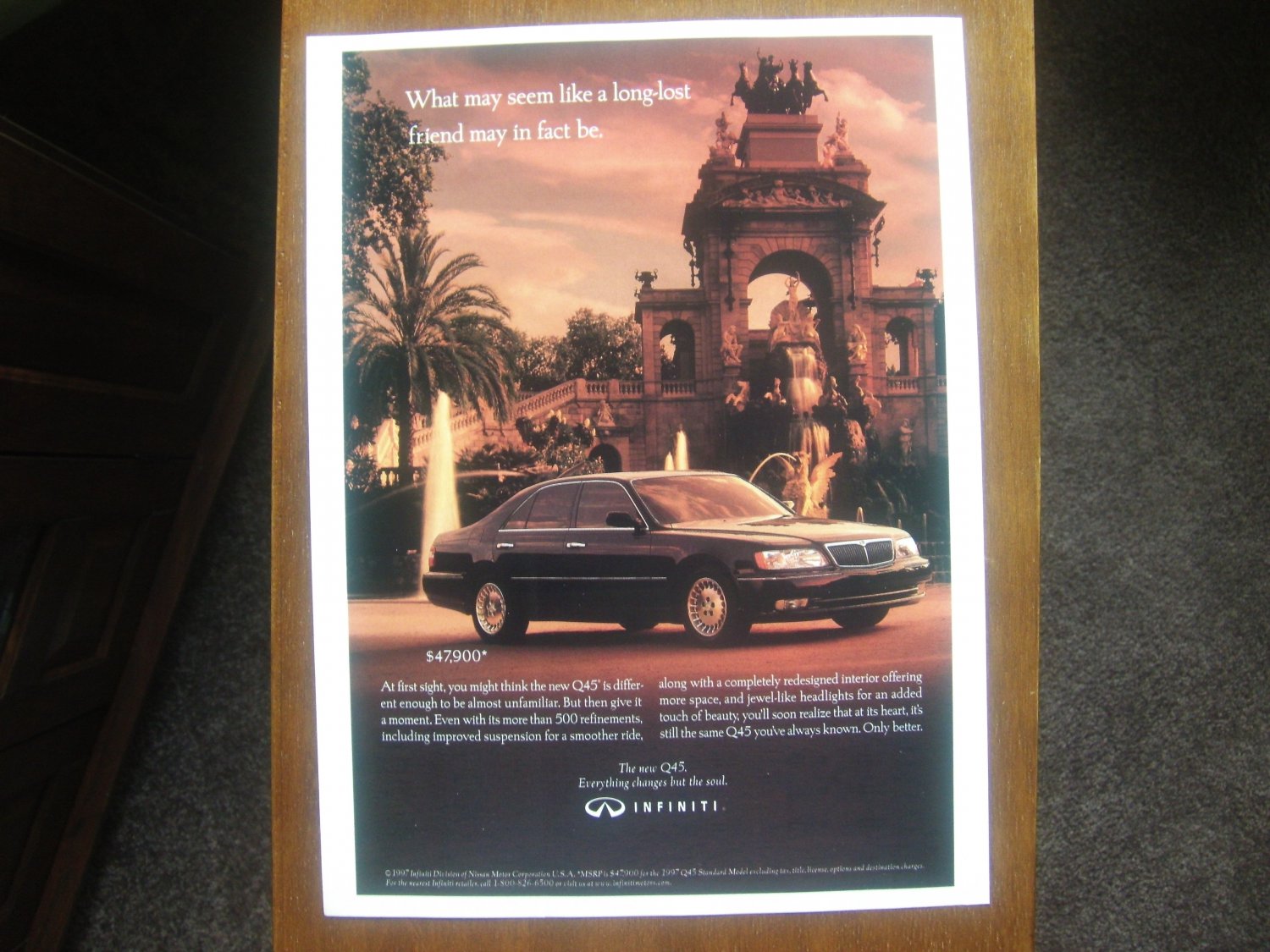 1997 Infiniti Q45 Sedan - Classic Vintage Advertisement Ad