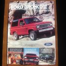 Ford Bronco II Classic Vintage Magazine Advertisement Ad