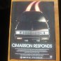 Cadillac Cimarron Responds Vintage Magazine Advertisement