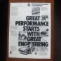 chrysler great performance vintage magazine advertisement