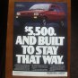 1987 SUBARU JUSTY ORIGINAL VINTAGE AD