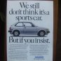 1982 HONDA CIVIC advertisement, Honda Civic GL, white sports car?