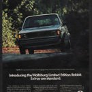 1983 VOLKSWAGEN WOLFSBURG LIMITED EDITION RABBIT Sports Car - VW - VINTAGE AD