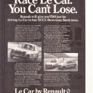 Le Car by Renault Vintage Magazine Advertisement
