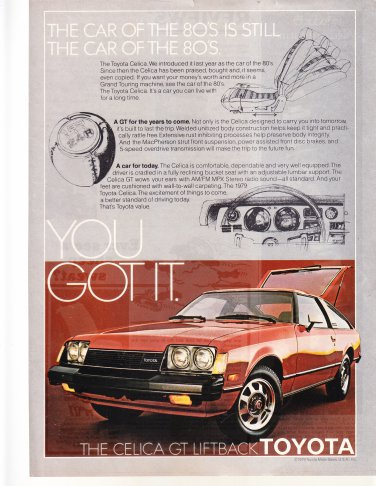 Toyota Celica GT Vintage Magazine Advertisement